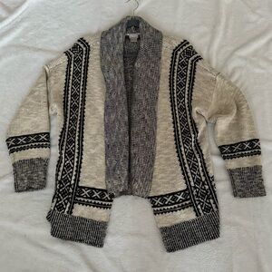 Chicos Chunky Cardigan | 2 / Large | Cozy Longsleeve asymmetrical Sweater